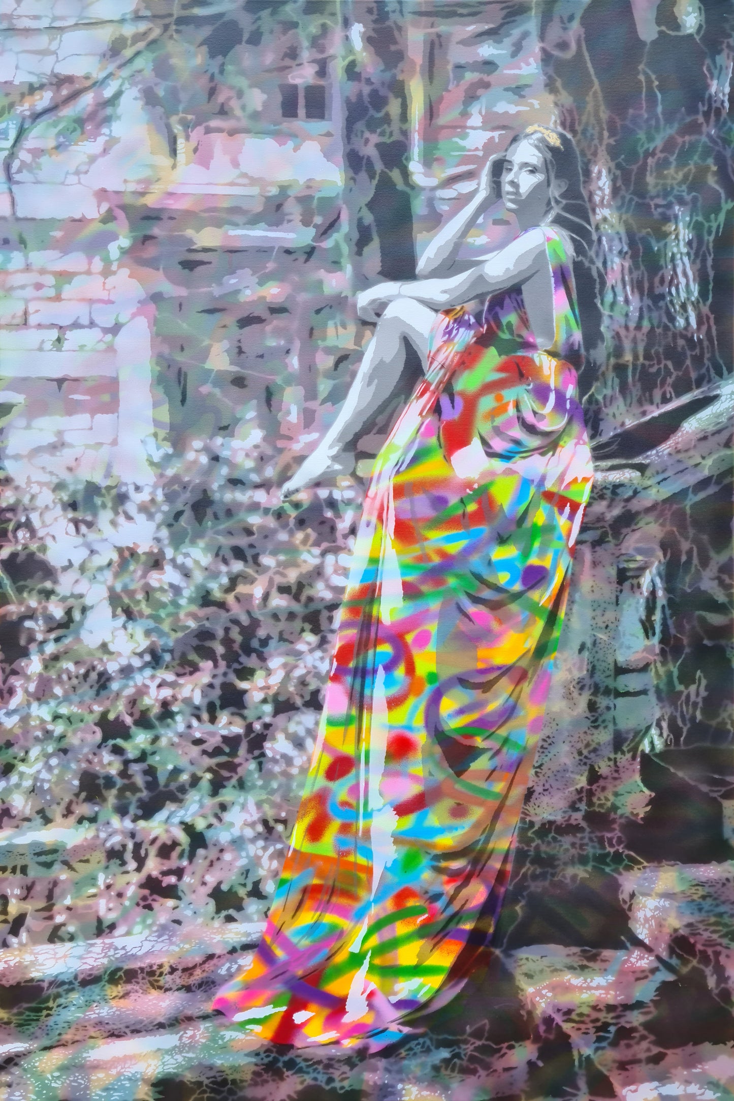 Splendour - Spray paint on deep edge canvas.