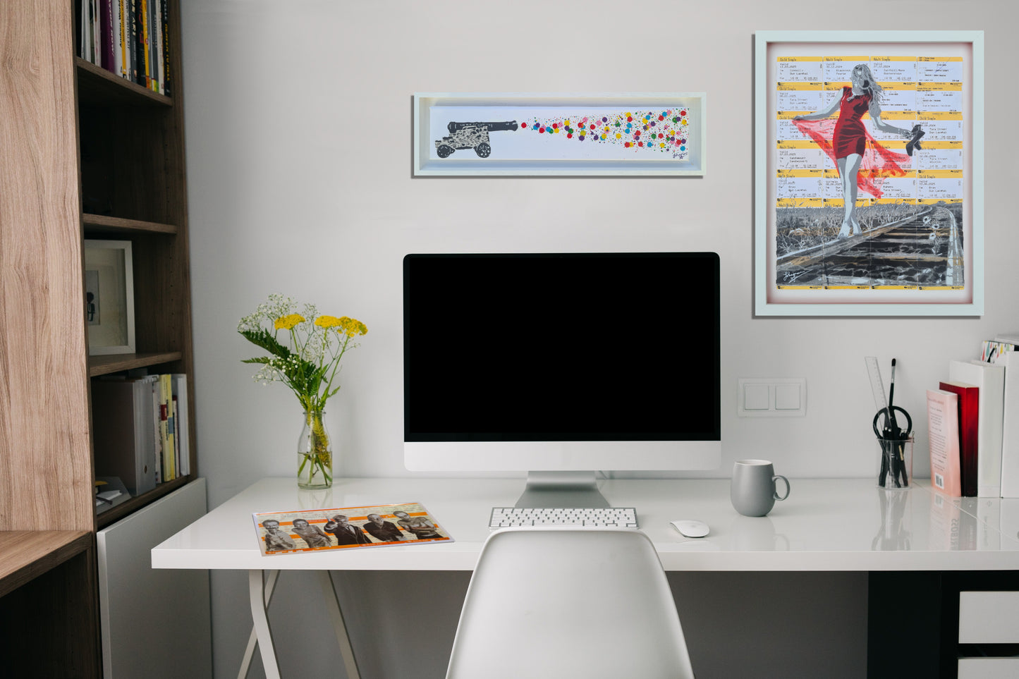 Cannon - Spray paint on canvas (Gift Sized Original)