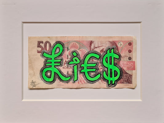 LIES - 本物の紙幣のアート
