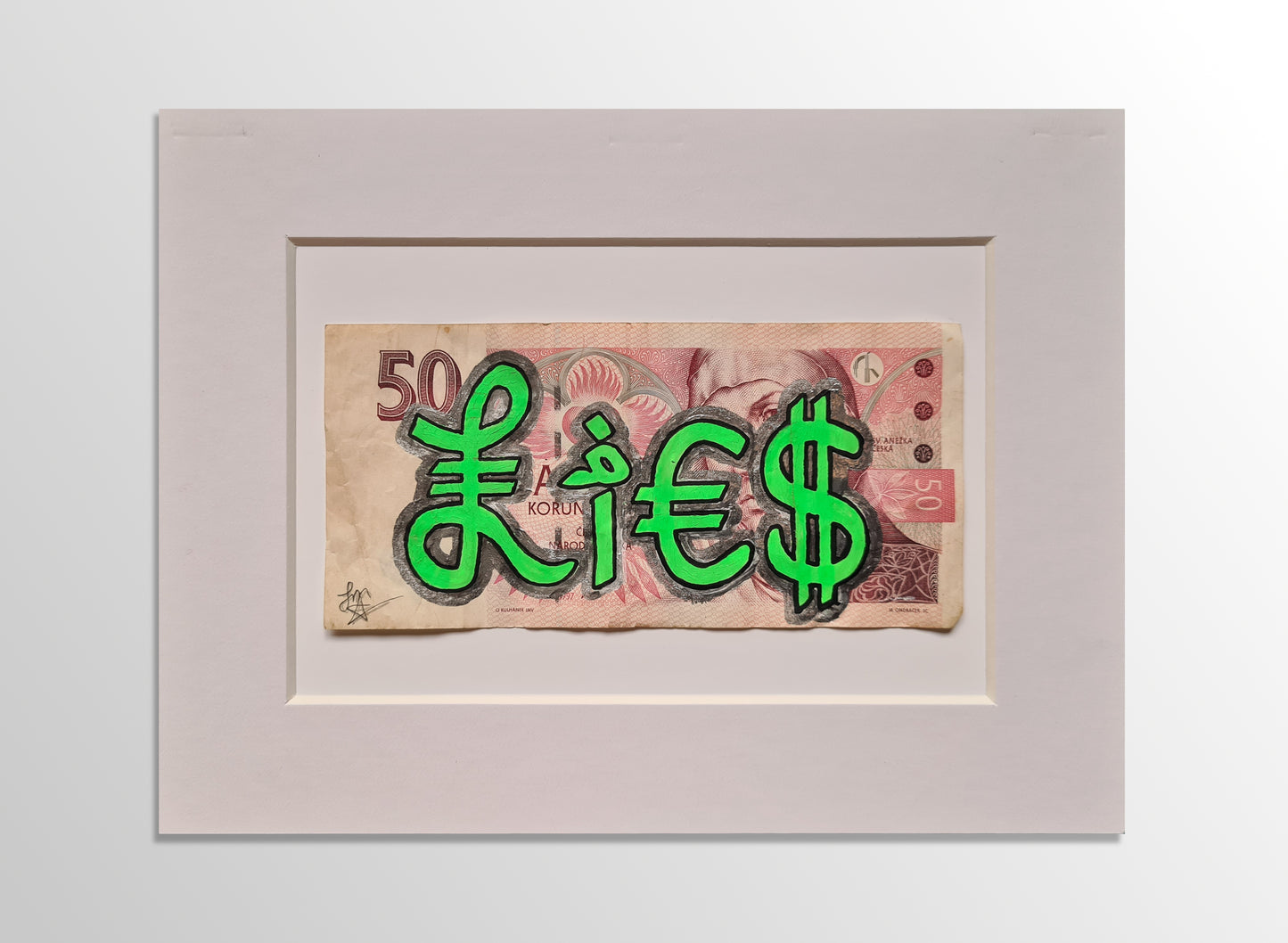 LIES - 本物の紙幣のアート