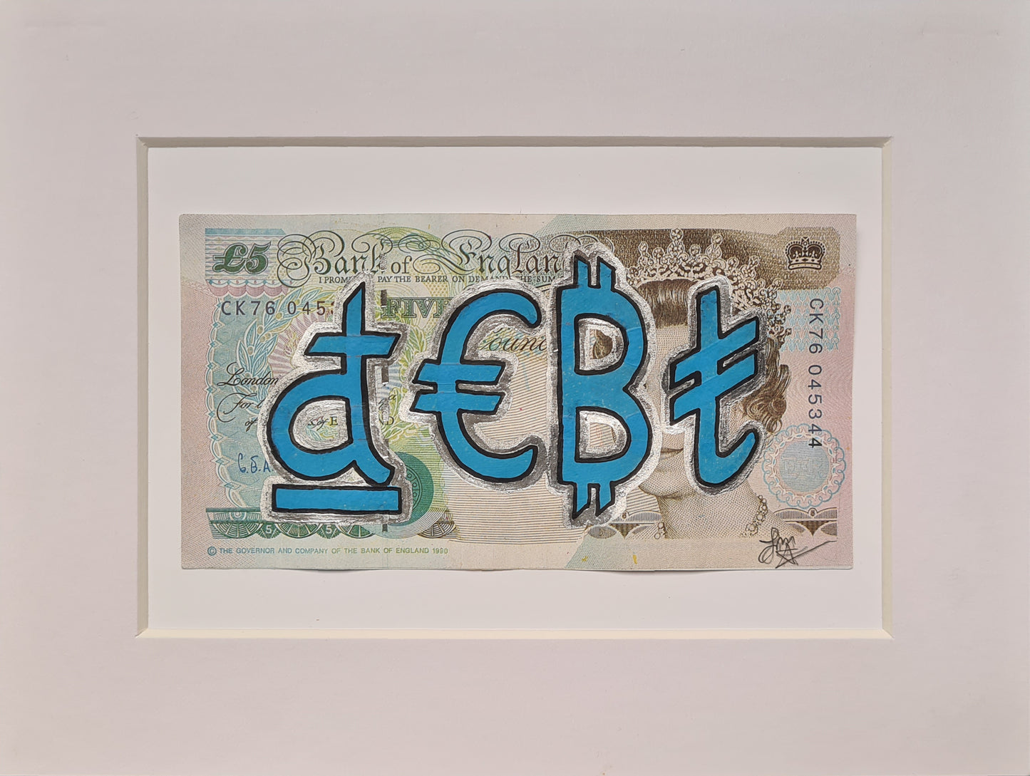 Debt (Lady Godiva) - Art on counterfeit banknote