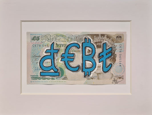 Debt (Lady Godiva) - Art on counterfeit banknote