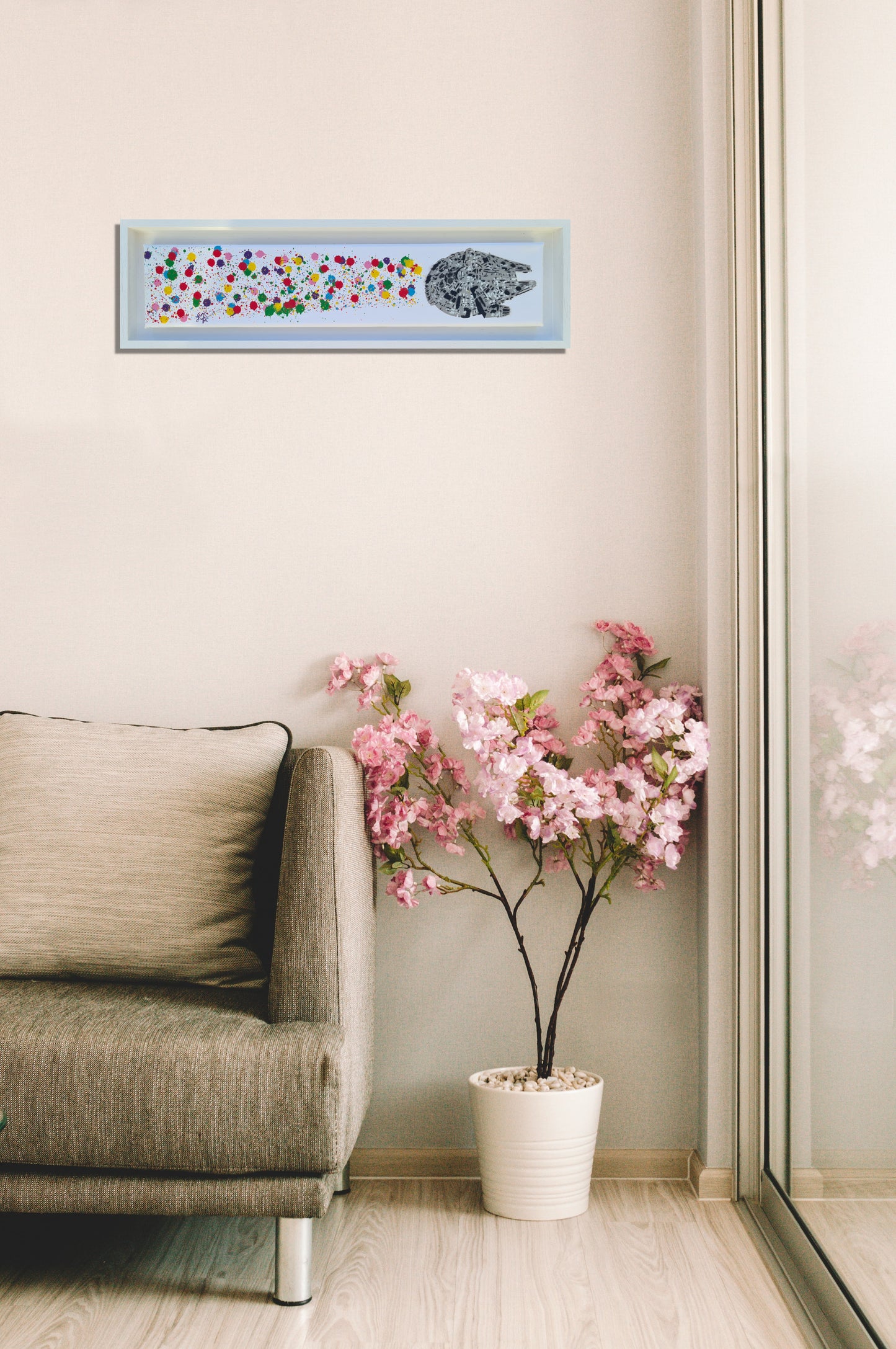 Kessel Run - Spray paint on canvas (Gift Sized Original)