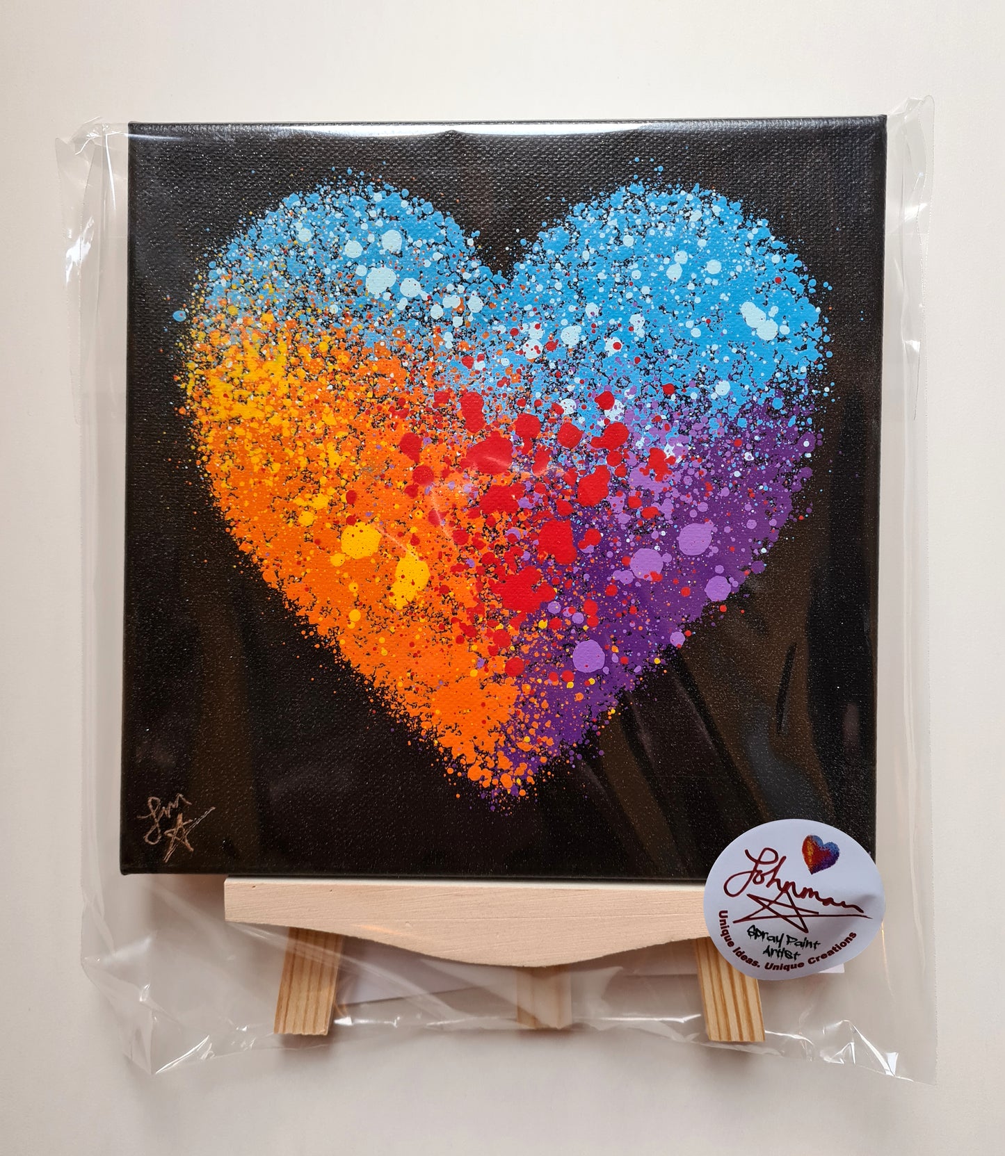 A Vibrant Heart - Gift Packaged Canvas with Easel