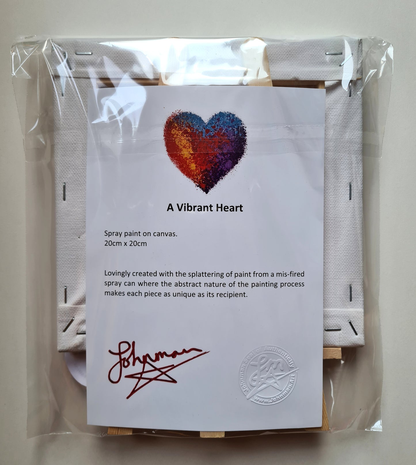 A Vibrant Heart - Gift Packaged Canvas with Easel