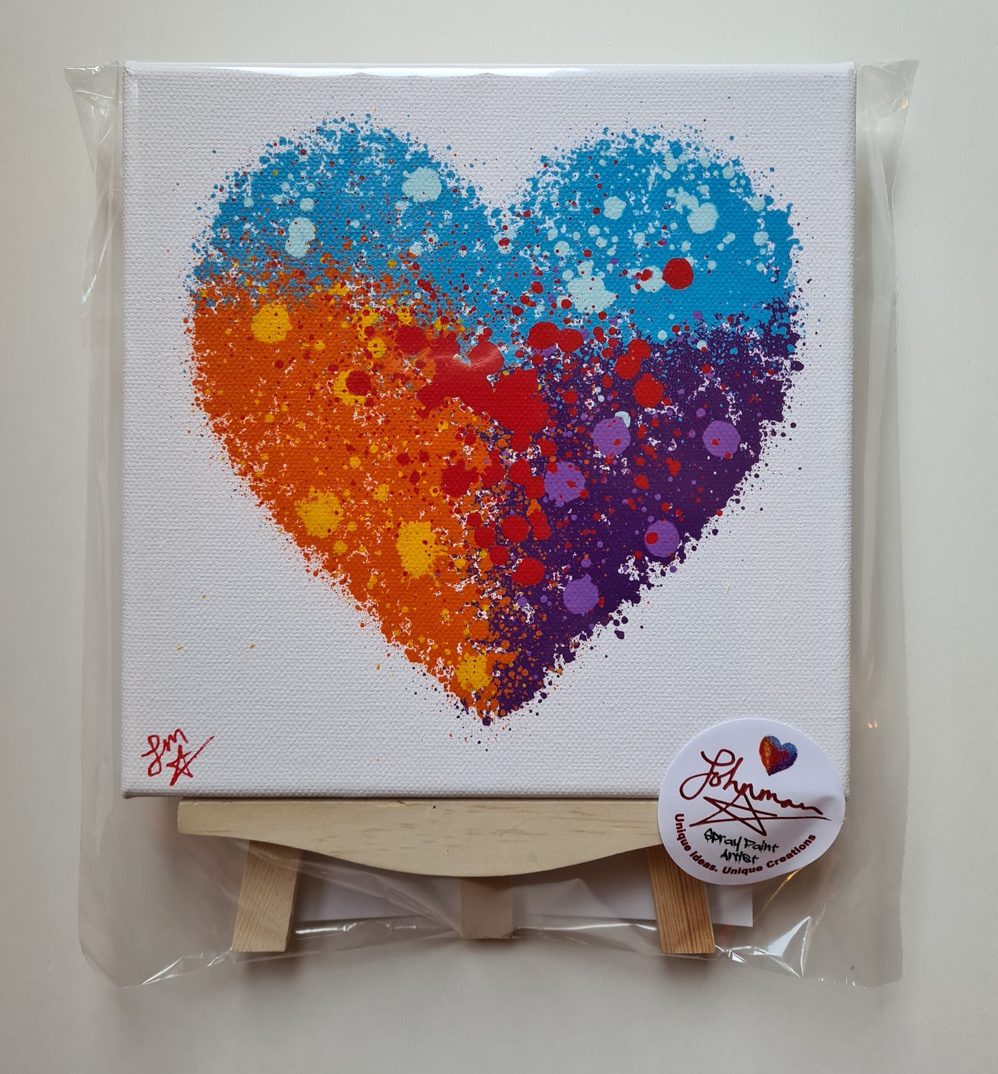 A Vibrant Heart - Gift Packaged Canvas with Easel