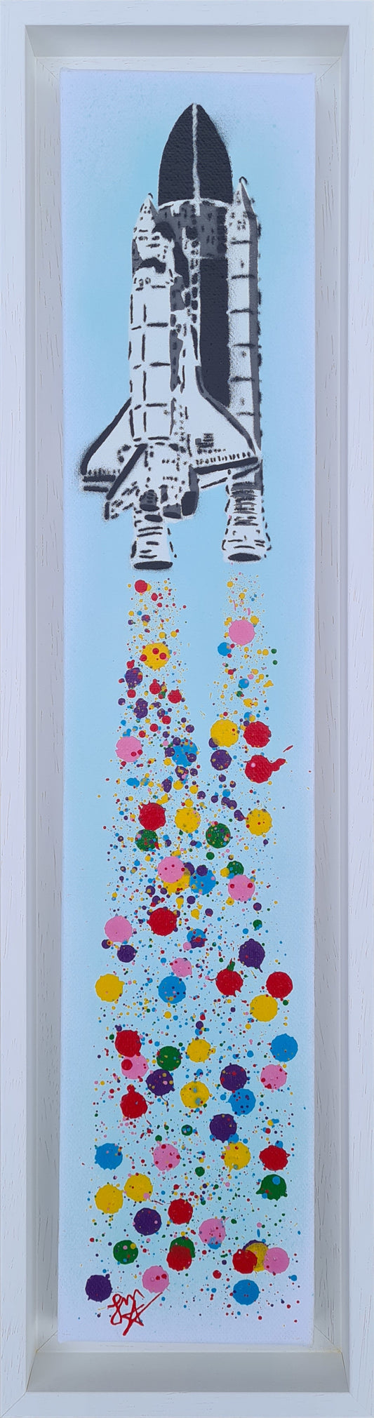 Rocket Man - Spray paint on canvas (Gift Sized Original)